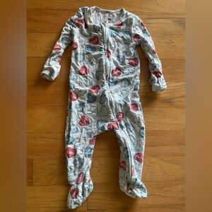 Heart Patterned Caden Lane Footie Pajamas 6-12 months